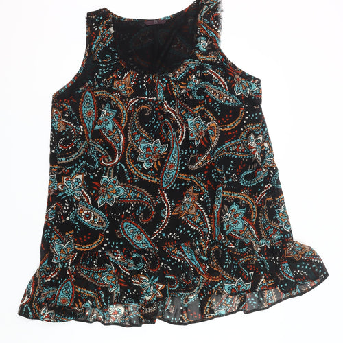 E-vie Womens Multicoloured Paisley Sleeveless Tunic Blouse Size 22