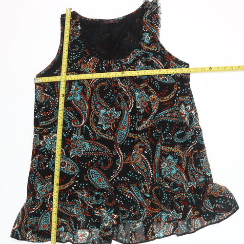 E-vie Womens Multicoloured Paisley Sleeveless Tunic Blouse Size 22