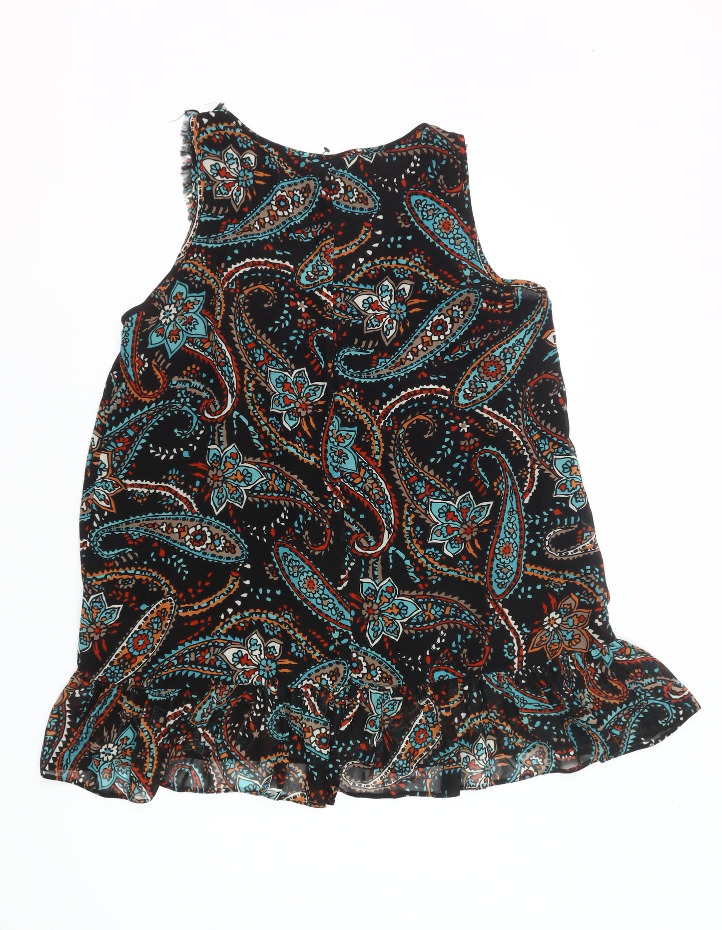 E-vie Womens Multicoloured Paisley Sleeveless Tunic Blouse Size 22