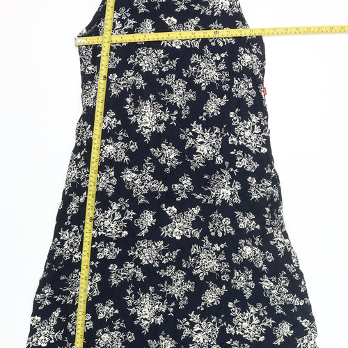 Jackpot Women’s Blue Floral Sleeveless Shift Dress Size S