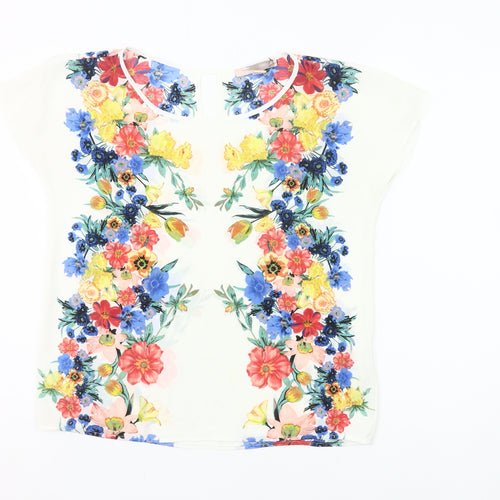 Forever 21 Women’s Multicoloured Floral Chiffon T-Shirt Size S