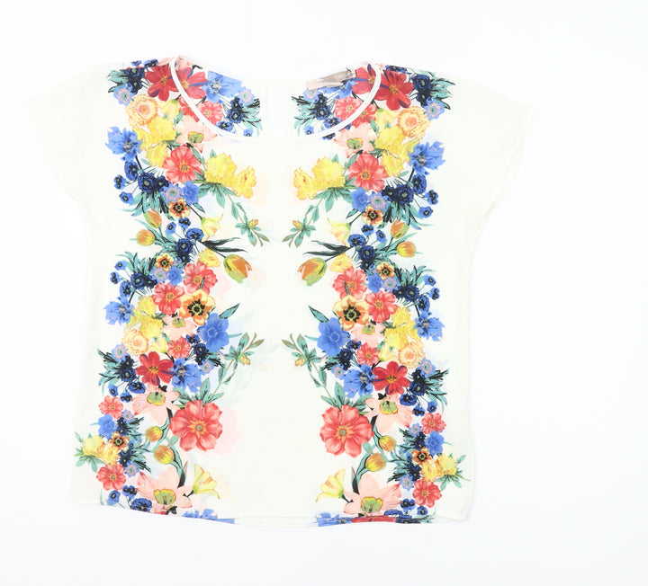 Forever 21 Women’s Multicoloured Floral Chiffon T-Shirt Size S