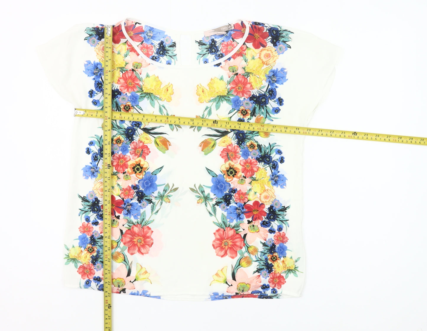 Forever 21 Women’s Multicoloured Floral Chiffon T-Shirt Size S