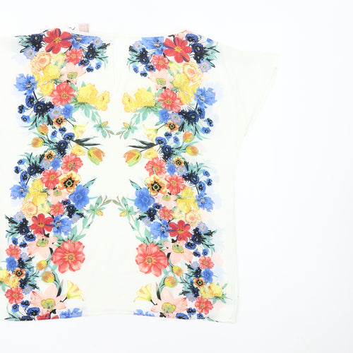 Forever 21 Women’s Multicoloured Floral Chiffon T-Shirt Size S