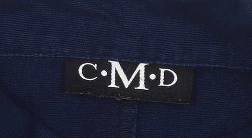 CMD Womens Blue Cotton Mid-Length Casual Jacket Size 16