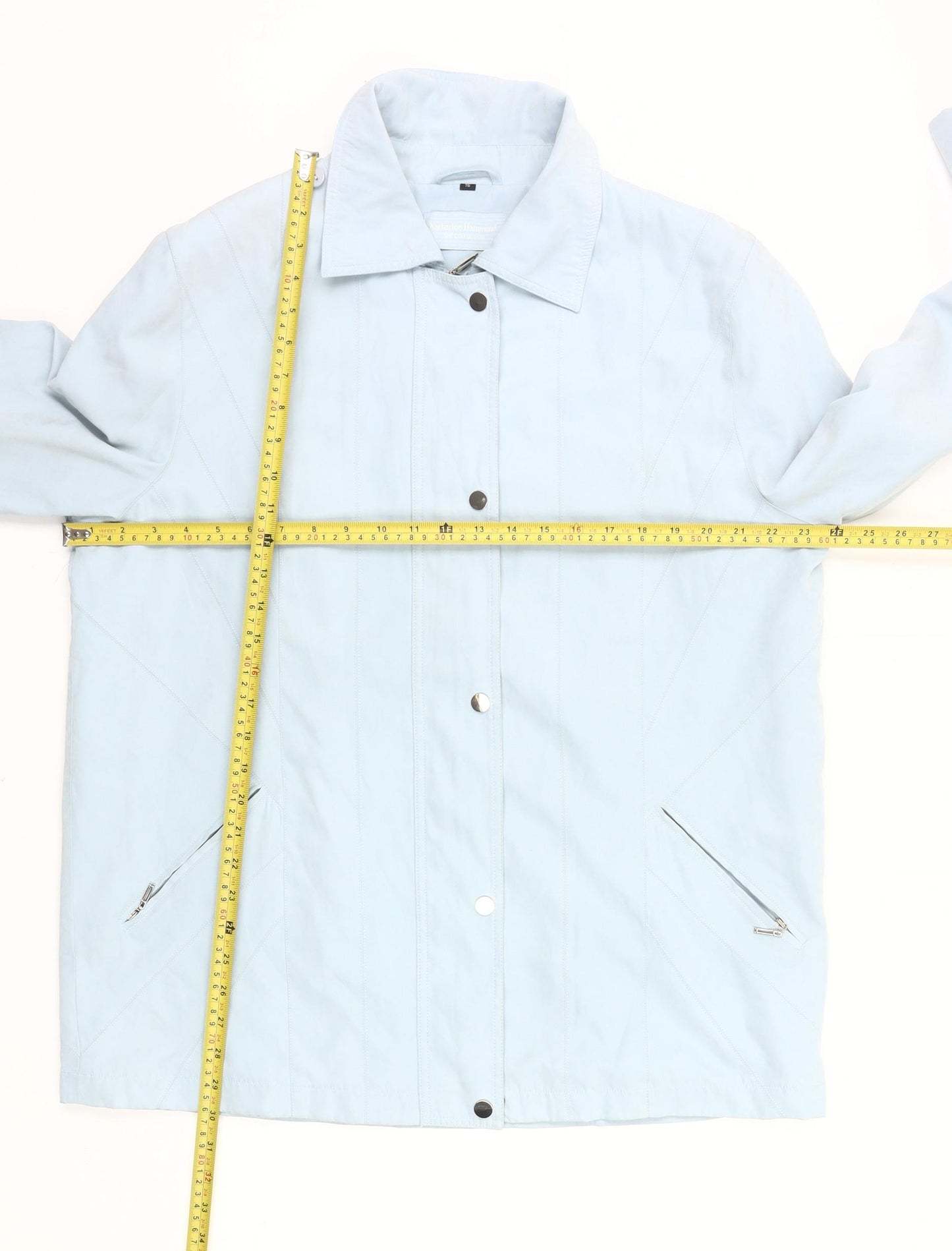 Katherine Hammond Womens Blue Size 16 Mid-Length Casual Jacket
