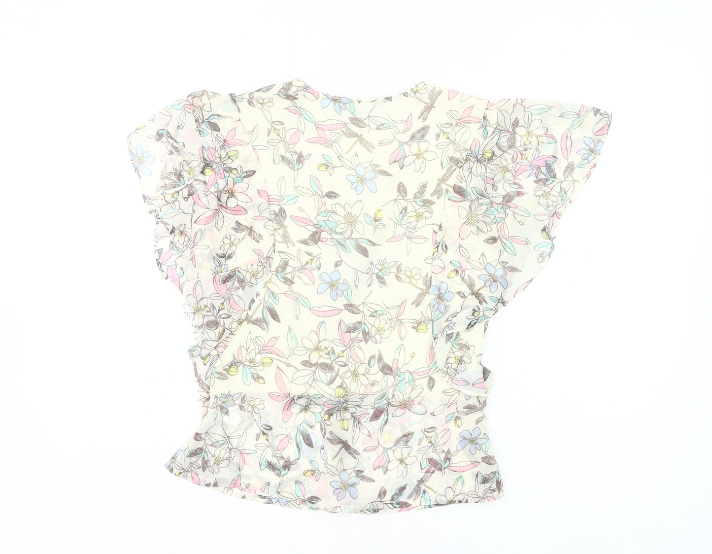 fTWO1 Womens Multicoloured Floral Chiffon Blouse XS