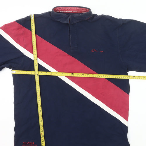 Shires Sports & Leisure Men’s Blue Colourblock Rugby Polo L