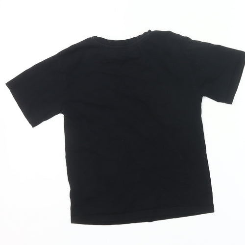 Next Girls Black Rolling Stones Sequin T-Shirt 5 Years Rock Band Top