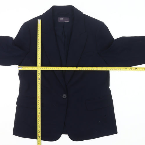 Marks and Spencer Women’s Blue Blazer Size 12 Single-Breasted Jacket