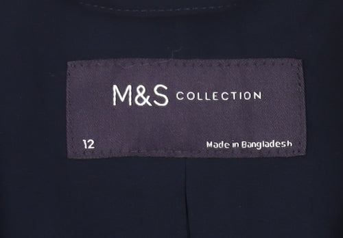 Marks and Spencer Women’s Blue Blazer Size 12 Single-Breasted Jacket