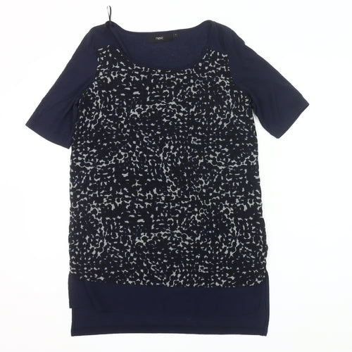 Next Women’s Blue Animal Print Tunic Blouse Size 8