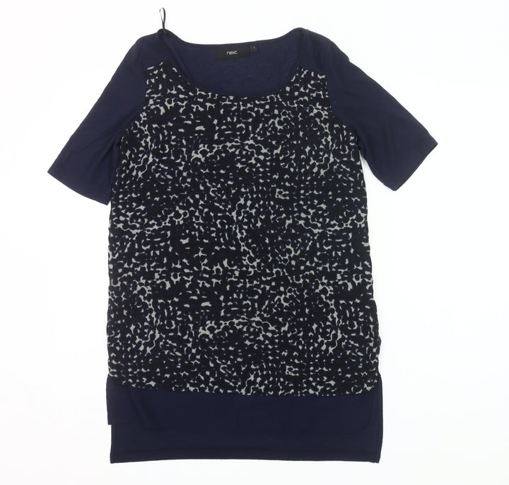 Next Women’s Blue Animal Print Tunic Blouse Size 8