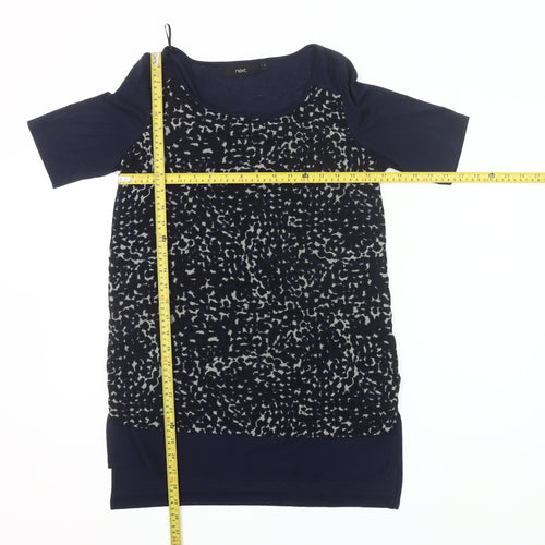Next Women’s Blue Animal Print Tunic Blouse Size 8
