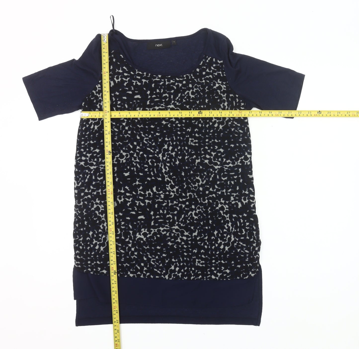 Next Women’s Blue Animal Print Tunic Blouse Size 8