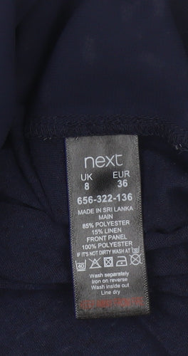 Next Women’s Blue Animal Print Tunic Blouse Size 8
