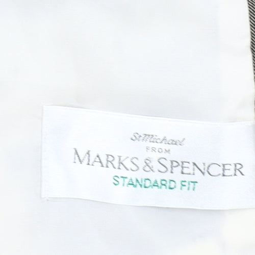 Marks and Spencer Women’s Grey Check Suit Jacket UK 12 Short Sleeve