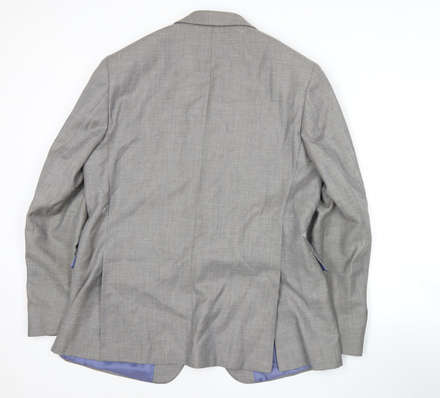 Marks and Spencer Mens Grey Wool Blend Suit Jacket 44 Long