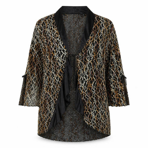 Melina Women’s Multicoloured Lace Cardigan XL Flared Sleeve