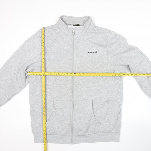 Bekkin Men's Grey 2XL Track Jacket Full Zip Regular Fit