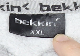 Bekkin Men's Grey 2XL Track Jacket Full Zip Regular Fit