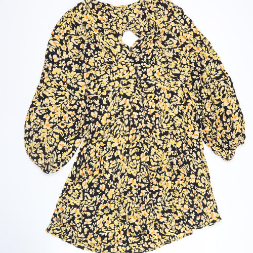 Oasis Women's Size 14 Multicoloured Floral A-Line Dress