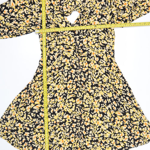 Oasis Women's Size 14 Multicoloured Floral A-Line Dress
