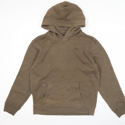 Hollister Men’s Brown XS Relaxed Pullover Hoodie Fleece Lined