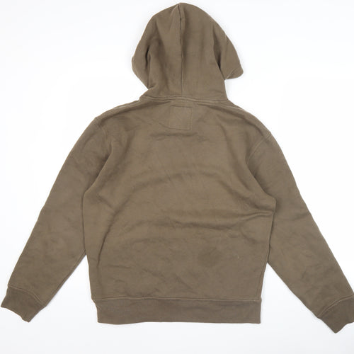 Hollister Men’s Brown XS Relaxed Pullover Hoodie Fleece Lined
