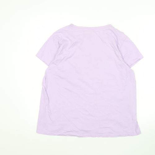 Paramour Womens Purple Size 12 Cotton Studded Star T-Shirt