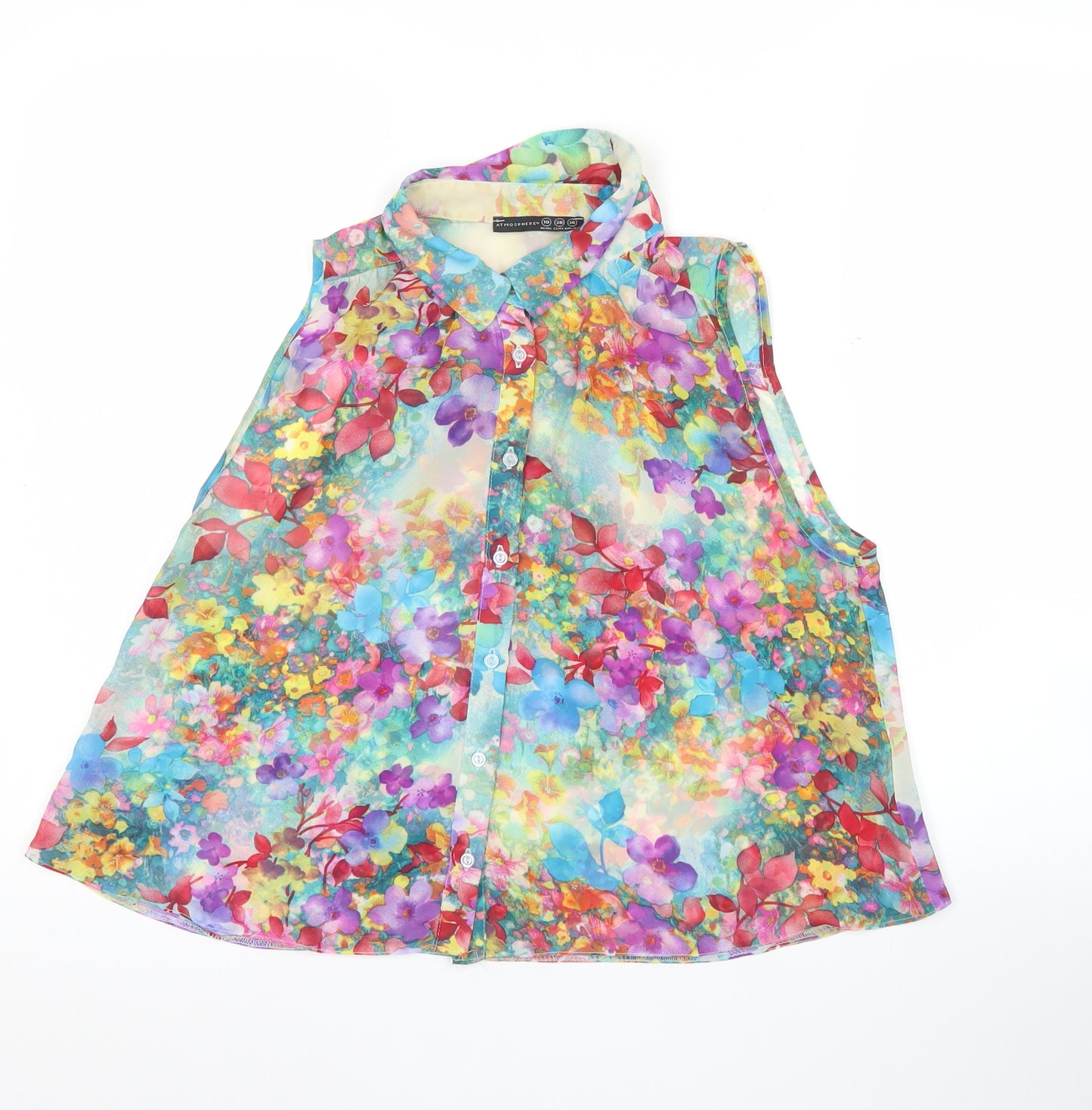 Atmosphere Womens Multicoloured Floral Sleeveless Blouse UK 10