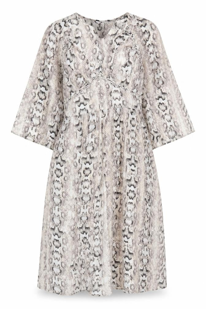 H&M Womens Snake Print Animal Sheath Dress Size 10 Multicoloured