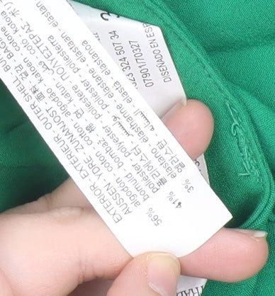 Stradivarius Women Green Size 6 Pencil Skirt Short Stretch Zip