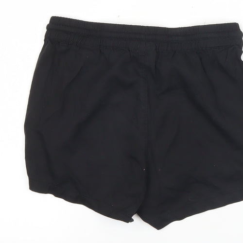 H&M Women Black Size 4 Regular Shorts 100% Lyocell Drawstring