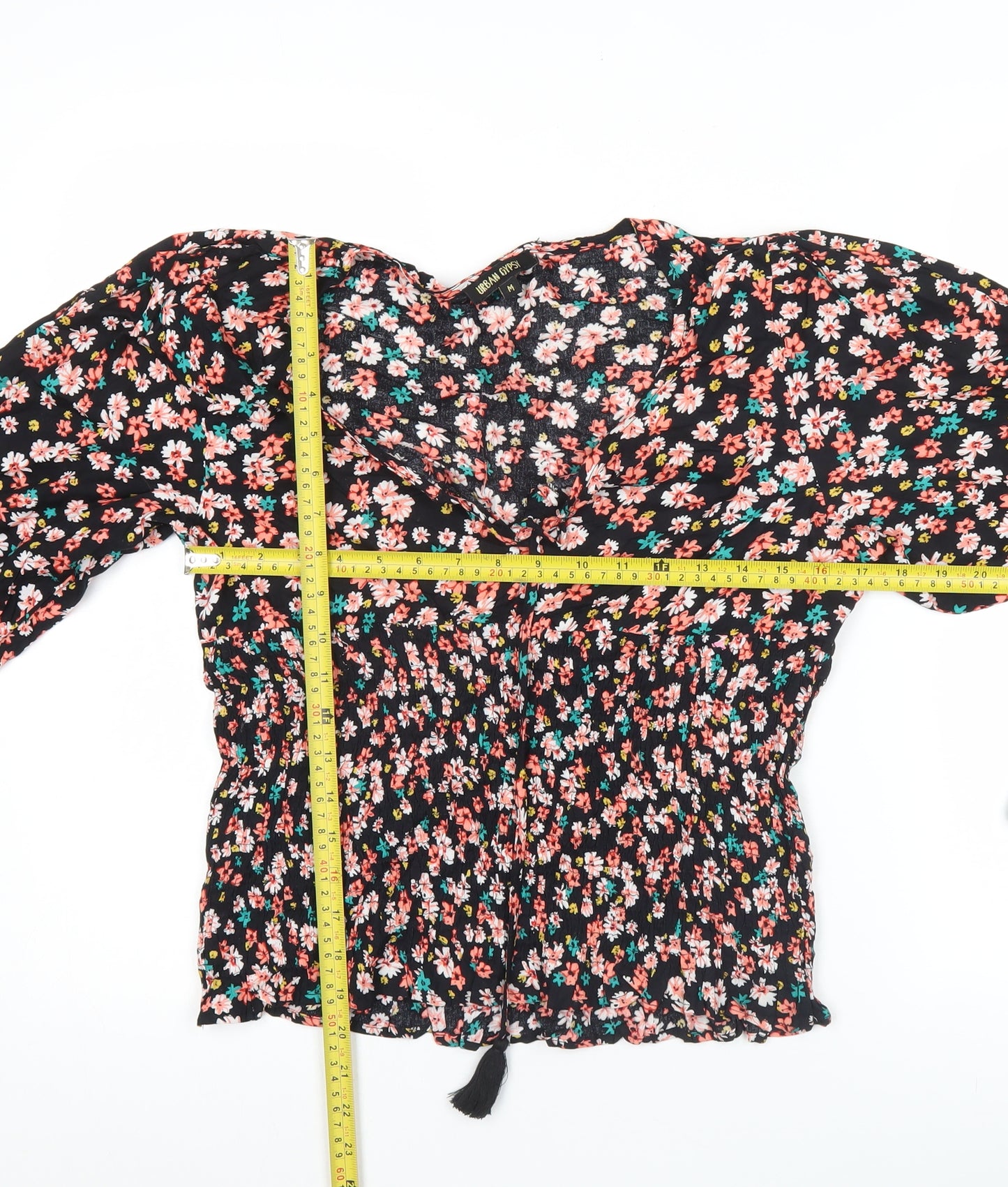 Urban Gypsy Womens Multicoloured Floral Tunic Blouse M