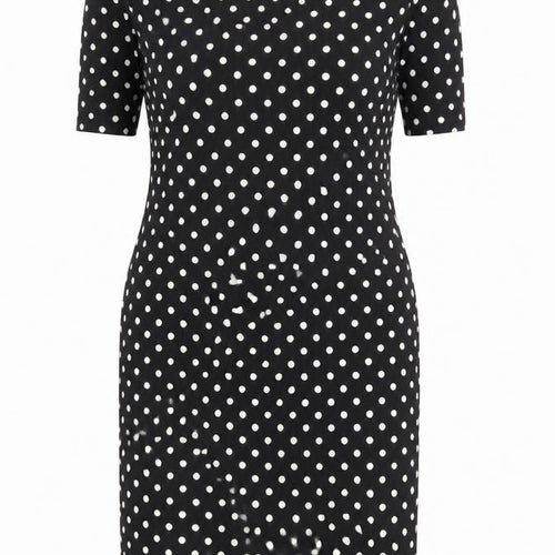 Dorothy Perkins Women Black Polka Dot Sheath Dress Size 14