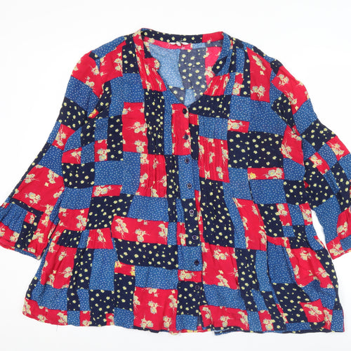 Cotton Traders Women’s Multicoloured Tunic Blouse UK 12 Viscose
