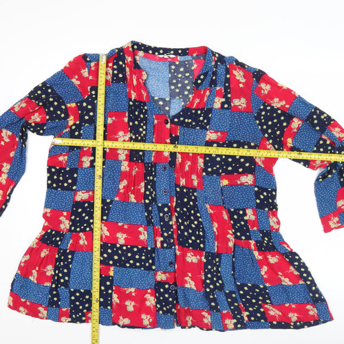 Cotton Traders Women’s Multicoloured Tunic Blouse UK 12 Viscose