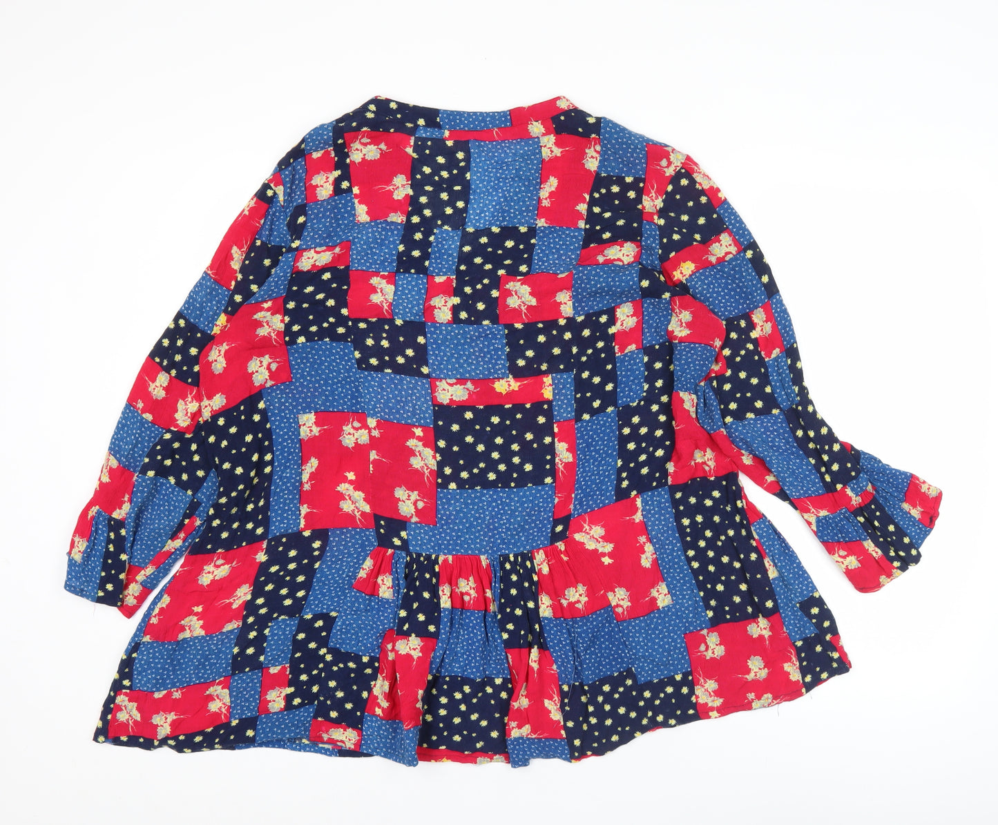Cotton Traders Women’s Multicoloured Tunic Blouse UK 12 Viscose