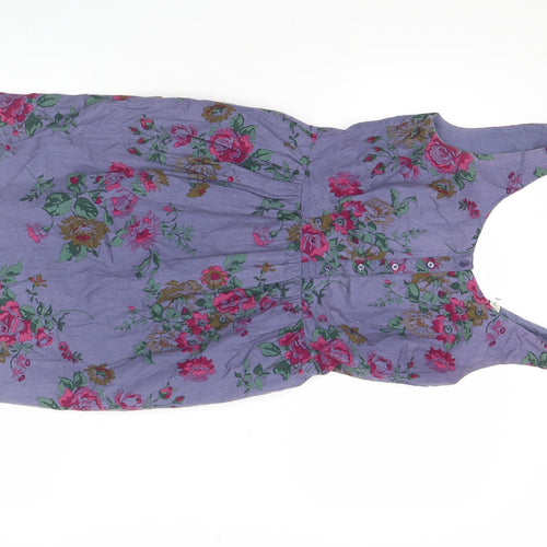 Jack Wills Women’s Purple Floral Skater Dress UK 8 Cotton Sleeveless
