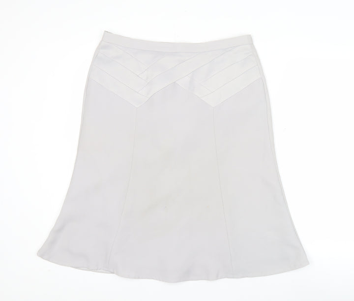 Eastex Women’s Grey A-Line Knee Length Skirt Size 14 Polyester