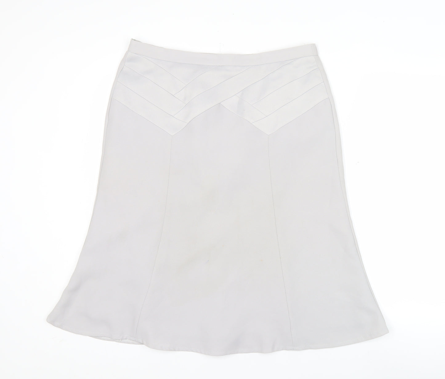 Eastex Women’s Grey A-Line Knee Length Skirt Size 14 Polyester