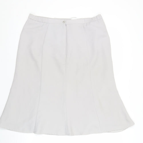 Eastex Women’s Grey A-Line Knee Length Skirt Size 14 Polyester