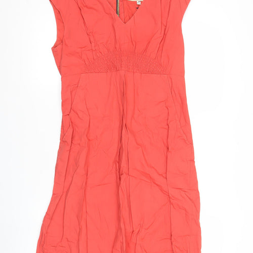Joules Women’s Red Size 12 A-Line Sleeveless Knee Length Dress