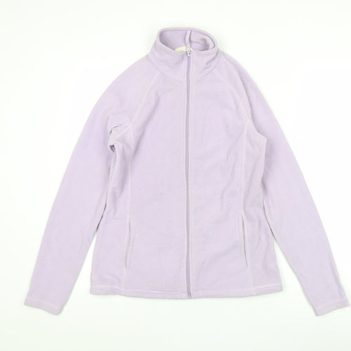 Mountain Warehouse Women Purple Fleece Jacket Size 8 Full Zip