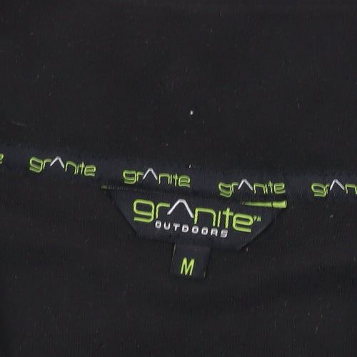 Granite Outdoors Men’s Black Fleece Pullover Sweatshirt M 1/4 Zip