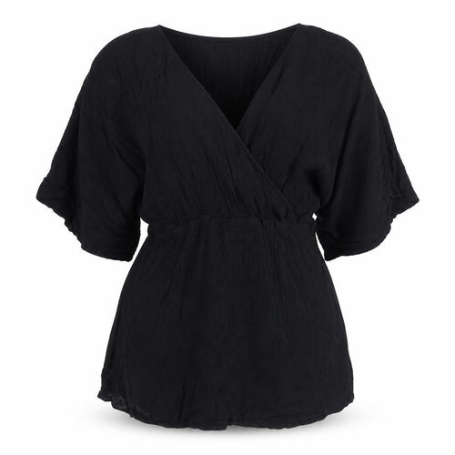 ASOS Women’s Black Wrap Kimono Sleeve Blouse Size 10