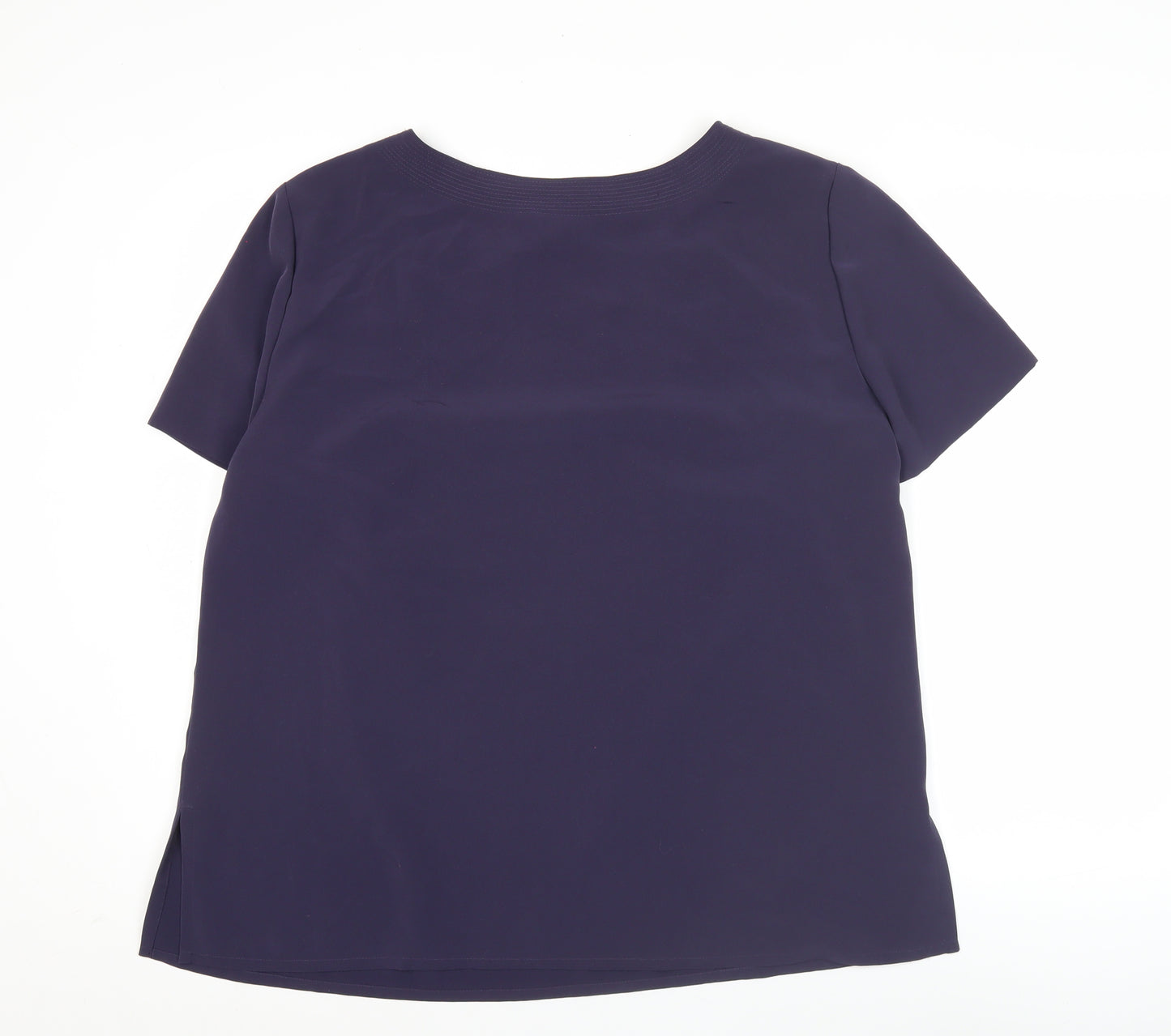 Jacques Vert Women’s Purple Blouse Size 20 Short Sleeve Polyester