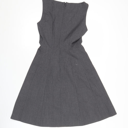 H&M Women’s Grey Fit & Flare Sleeveless Knee Length Dress Size 6