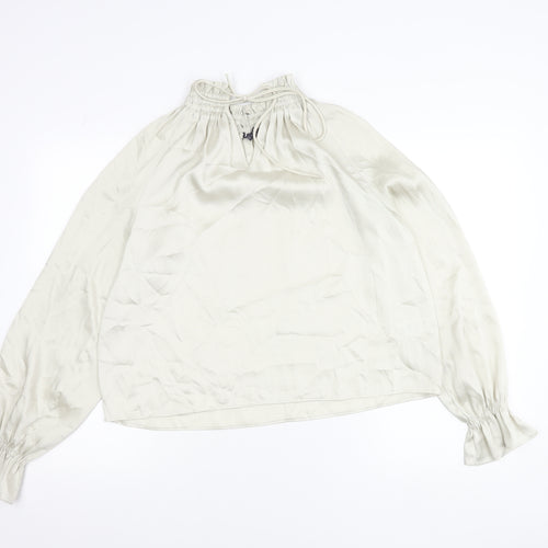 Marks and Spencer Womens Ivory Blouse Size 6 Halter Tunic Style
